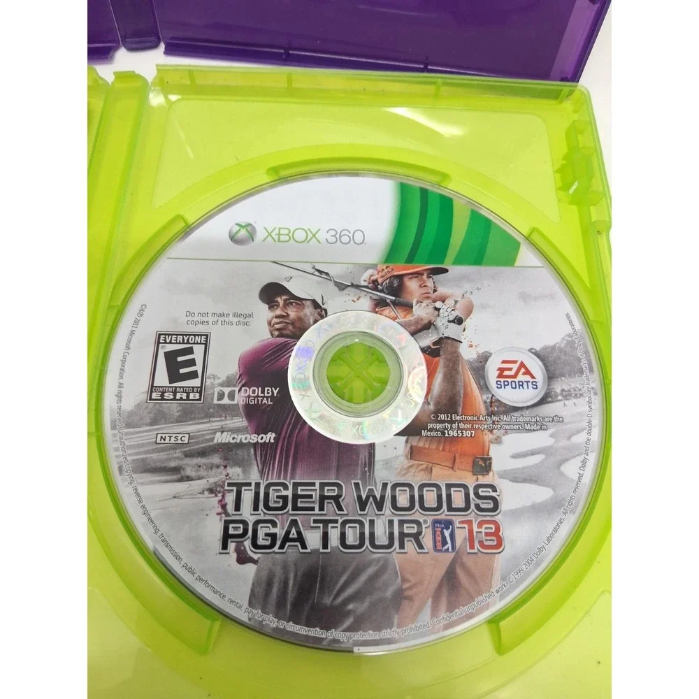 Xbox 360 Tiger Woods PGA Tour 13 & Kinect Adventures 2 Game Lot